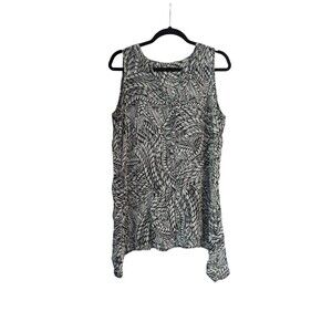 Spense Women's Blouse Sleeveless Print Size LARGE